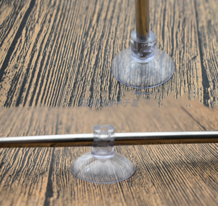 Durchsichtiger PVC-Sauger-Aufhänger-Gummi-Saugnapf mit Loch für Möbel-Schreibtisch-Glas