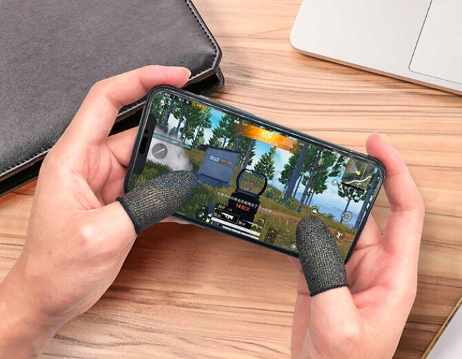 OEM-Hersteller Großhandel Touchscreen-Handschuhe zum Verkauf Mobile Game Controller Anti-Schweiß-Silber-Faser-Finger-Hülsen