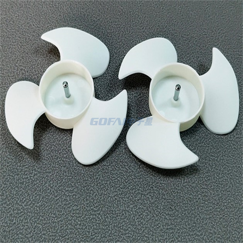 Handheld Small Fan Handheld Pp Plastic Fan Leaf 75mm3 Zoll 3 Leaf Small Fan Leaf Milky White Fan Leaf